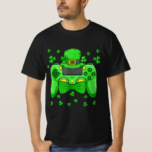 Camiseta Irish Video Game Controller Bow Tie St Patricks Da