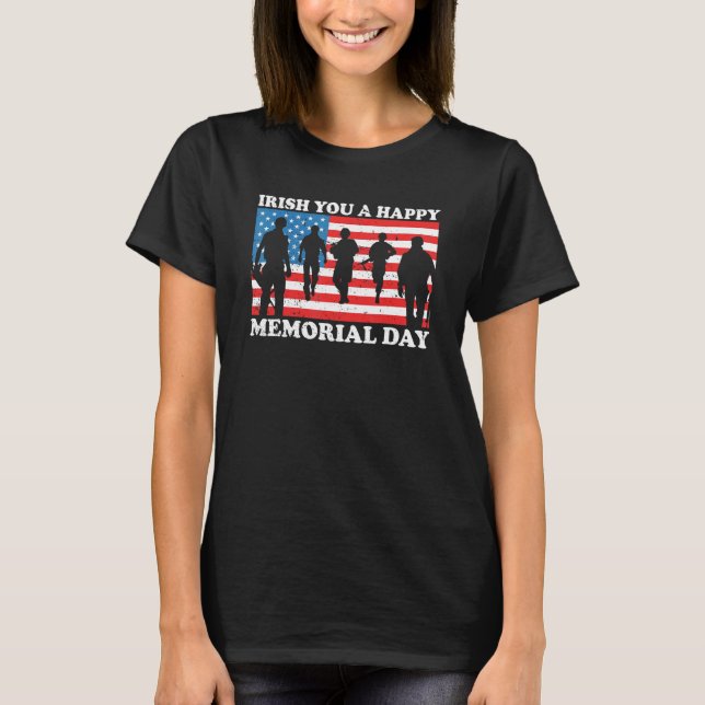Camiseta Irish You A Happy Memorial Day Green C leaf (Anverso)