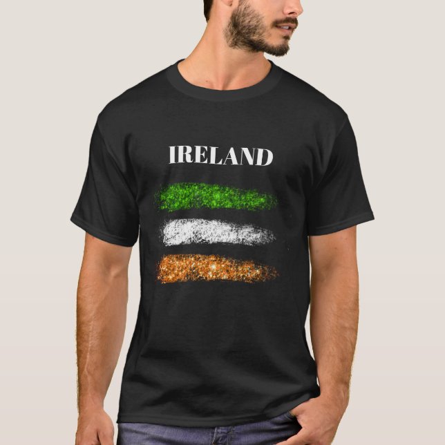 Camiseta *~* IRLANDA Bandera abstracta simple de IRLANDA (Anverso)