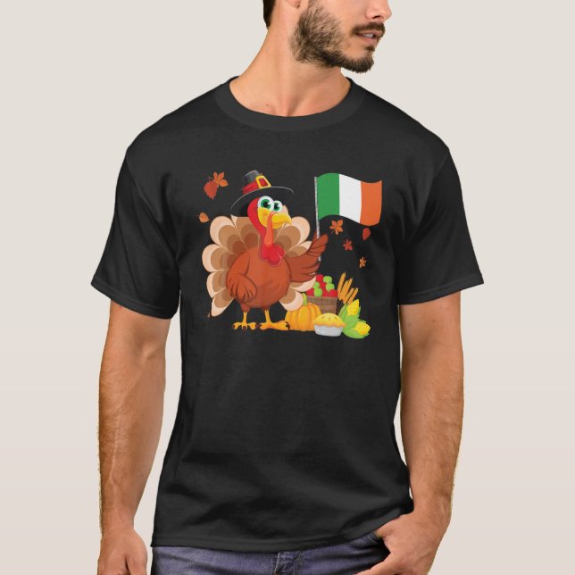 Camiseta Irlanda Bandera Acción de Gracias Familia irlandes (Anverso)