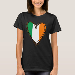 Camiseta Irlanda Bandera Corazón Tee Orgulloso De Ser Irlan