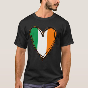 Camiseta Irlanda Bandera Corazón Tee Orgulloso De Ser Irlan