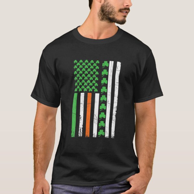 Camiseta Irlanda Bandera Estadounidense St Patricks Day Her (Anverso)