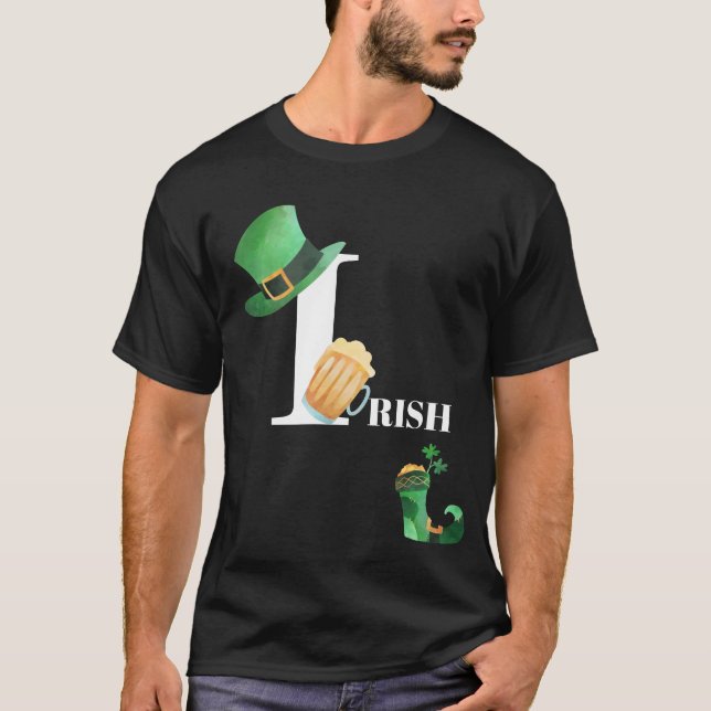 Camiseta *~* IRLANDA Cerveza Leprechaun Gorra Shoe (Anverso)