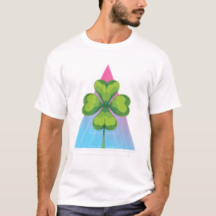 Camiseta Irlanda Clover Lucky Four Leaks Vaporwave Art Irla