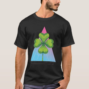 Camiseta Irlanda Clover Lucky Four Leaks Vaporwave Art Irla