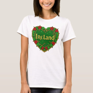 Camiseta Irlanda Corazones y rosas