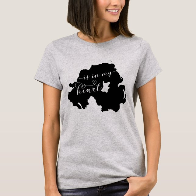 Camiseta Irlanda del Norte Está En Mi Corazón (Anverso)