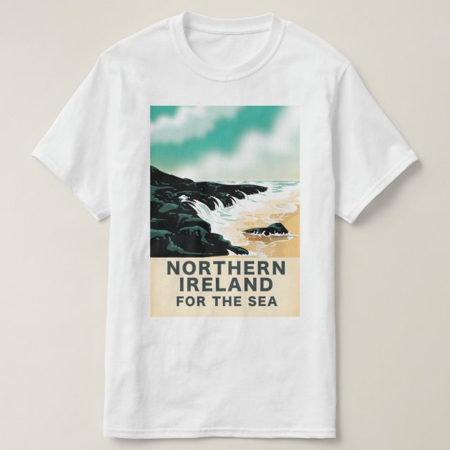 Camiseta Irlanda del Norte por el mar (Diseño del anverso)