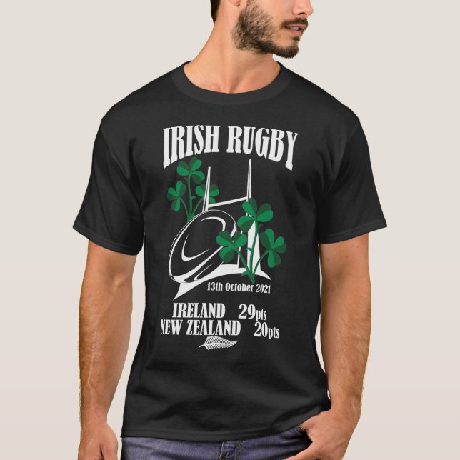 Camiseta Irlanda del Rugby irlandés contra Nueva Zelanda To (Anverso)