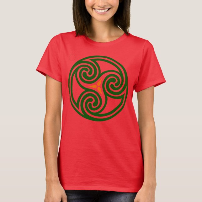 Camiseta Irlanda Èire Triskele Triple Spiral Design (Anverso)