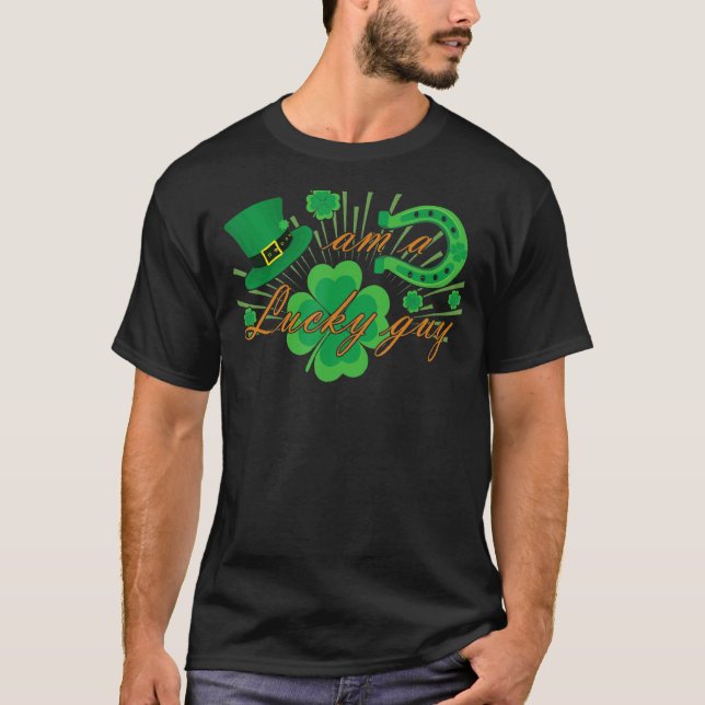 Camiseta Irlanda: Herradura con Gorra Afortunado Verde Feli (Anverso)