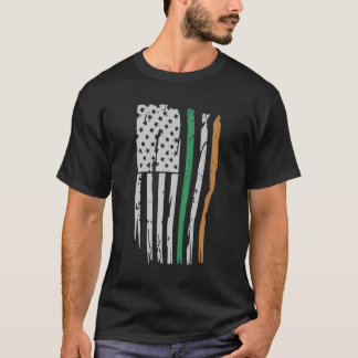 Camiseta Irlanda irlandesa bandera estadounidense retro vin
