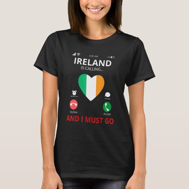 Camiseta Irlanda llama - Bandera de Irlanda (Anverso)