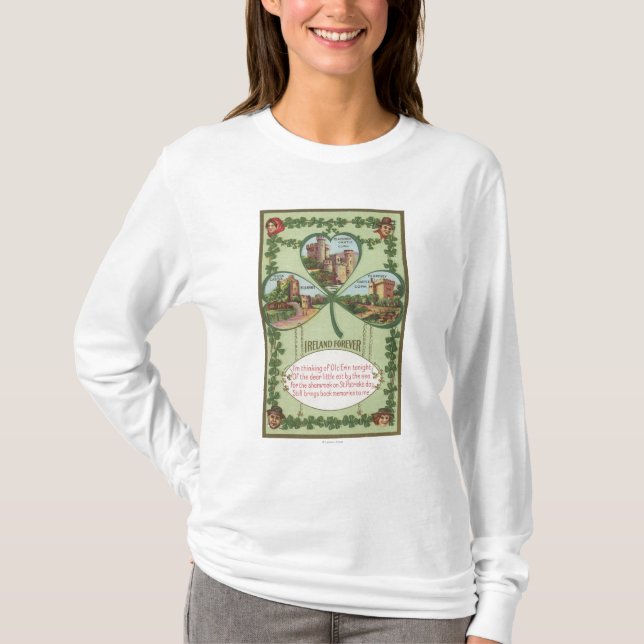 Camiseta Irlanda para siempre - corcho y castillos de (Anverso)