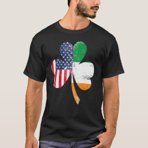 Camiseta Irlanda Shamrock St Patricks Day IRISH US FLAG