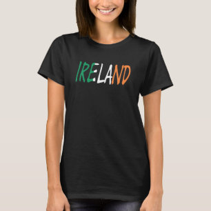 Camiseta Irlanda sobre la base de la bandera irlandesa Wome