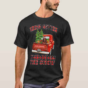 Camiseta Irlandés A Través Del Camión De Navidades De Nieve