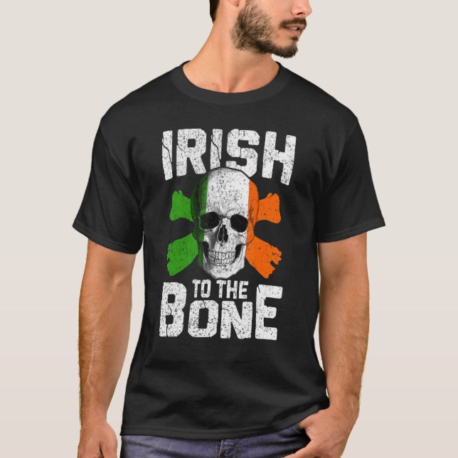 Camiseta Irlandés Al Calavero De Irlanda Humana Día De San  (Anverso)
