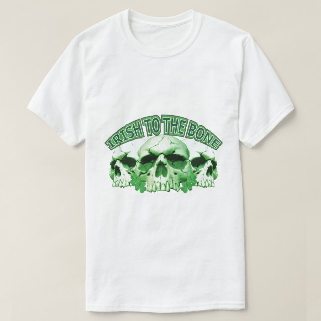 Camiseta Irlandés al cráneo óseo (Diseño del anverso)