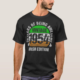 Camiseta Irlandés American 70th Birthday Vintage 1954
