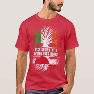 Camiseta Irlandés crece con Greenlander hace bandera de Irl