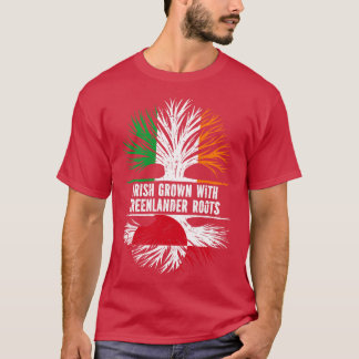 Camiseta Irlandés crece con Greenlander hace bandera de Irl