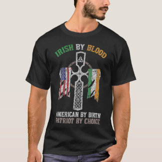Camiseta Irlandés De Blood American Por Nacimiento Patriota
