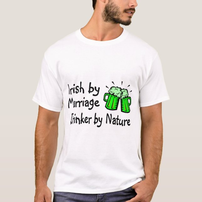 Camiseta Irlandés del bebedor de la boda por la naturaleza (Anverso)