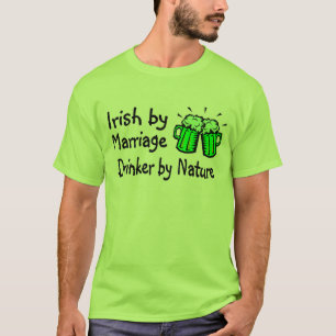 Camiseta Irlandés del bebedor de la boda por la naturaleza
