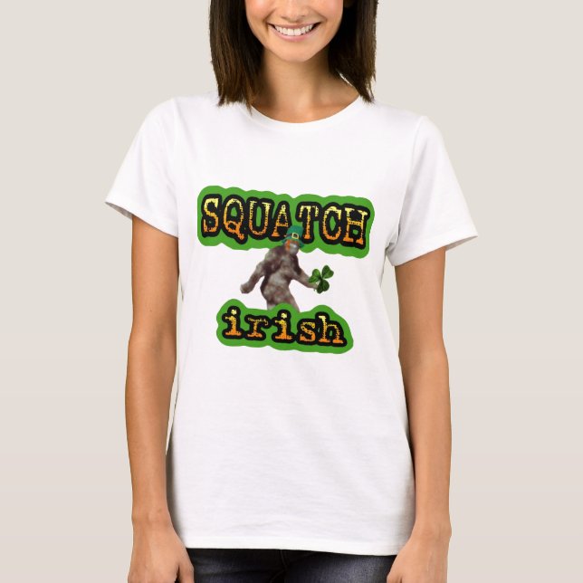 Camiseta irlandés del squatch (Anverso)