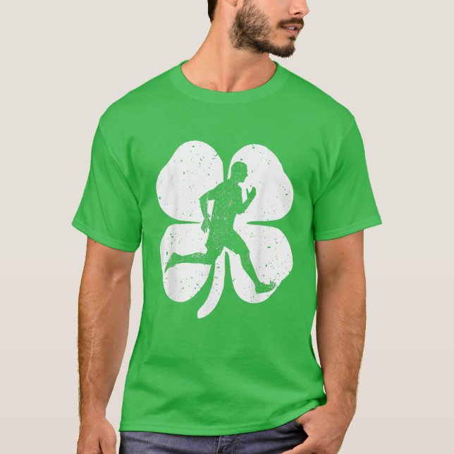 Camiseta Irlandés divertido corriendo Shamrock disstume St  (Anverso)