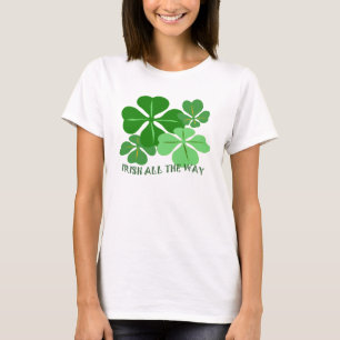 Camiseta Irlandés en todo el camino Shamrock
