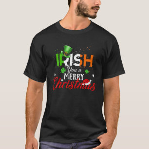 Camiseta Irlandés, eres feliz Navidad, divertida bandera de
