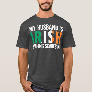 Camiseta Irlandés, esposa divertida, mi marido no es irland