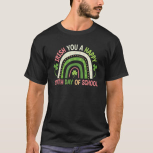 Camiseta Irlandés, feliz 100° día de la escuela, verde hoja
