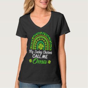 Camiseta Irlandés gracioso mi suerte encantó a Oma Rainbow 