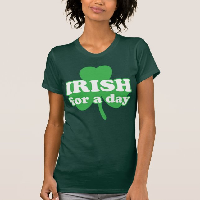 Camiseta Irlandés gracioso por un día Fiesta divertido del  (Anverso)