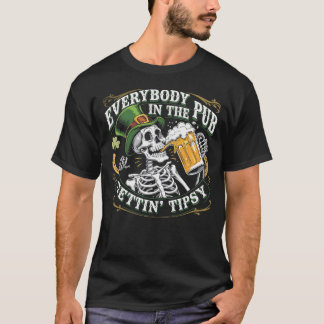 Camiseta Irlandés gracioso Tee St Patrick's Day Skeleton