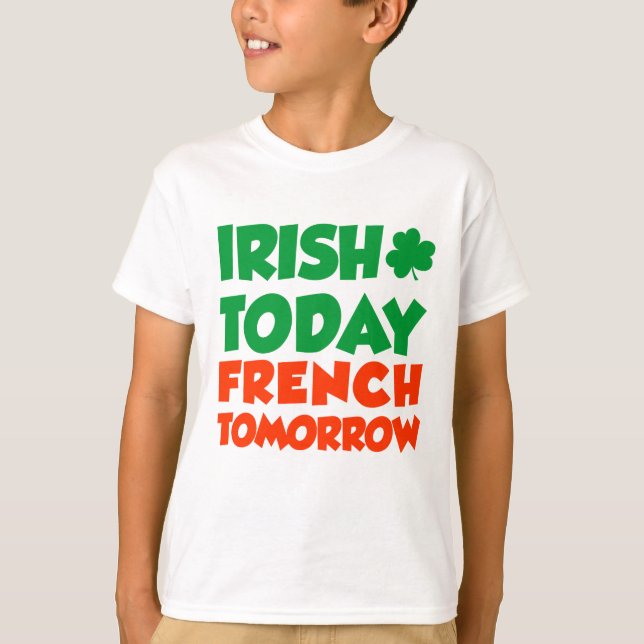 Camiseta Irlandés hoy francés (Anverso)