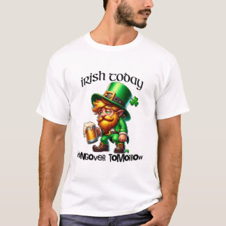 Camiseta Irlandés hoy resaca mañana Día de San Patricio