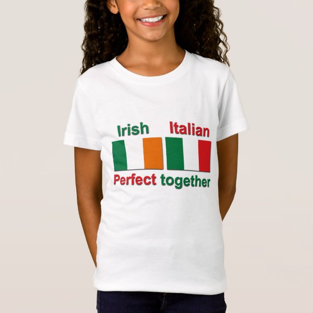Camiseta ¡Irlandés italiano - perfeccione junto! (Anverso)