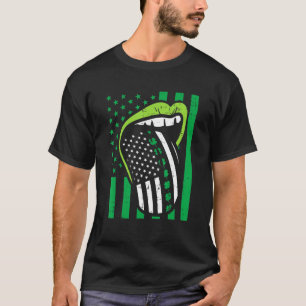 Camiseta Irlandés Lips Tongue Bandera Estadounidense Patrio