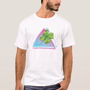 Camiseta Irlandés Lucky Four Leaf 80S Vaporwave Clover Irla