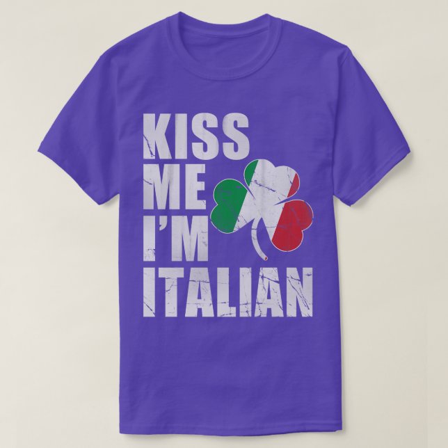 Camiseta Irlandés me besa soy italiano del Día de los Sta P (Diseño del anverso)