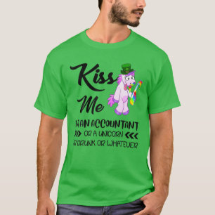Camiseta Irlandés me besa soy un contable o Unicorn St Patr