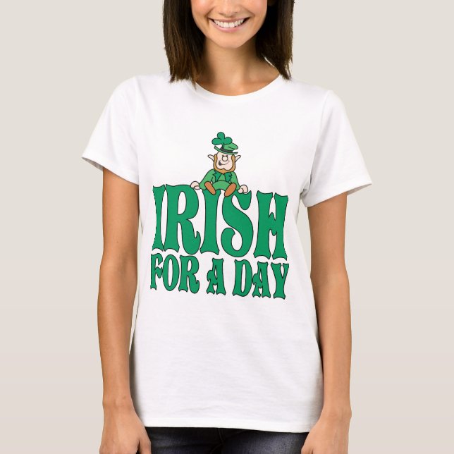 Camiseta Irlandés para un Leprechaun del día (Anverso)