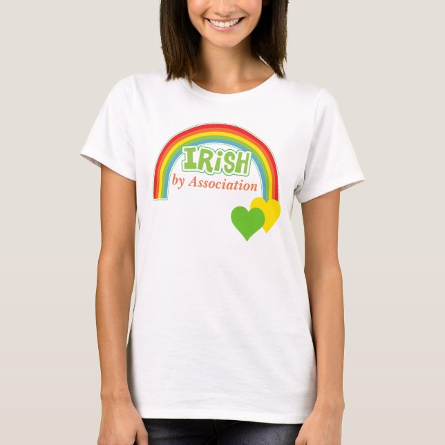 Camiseta Irlandés Por Asociación Corazón Arcoiris (Anverso)