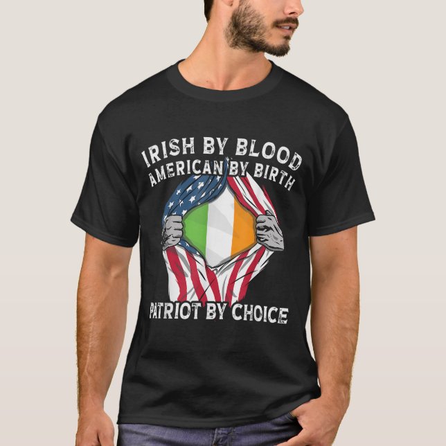 Camiseta Irlandés por Blood American Pa por nacimiento (Anverso)