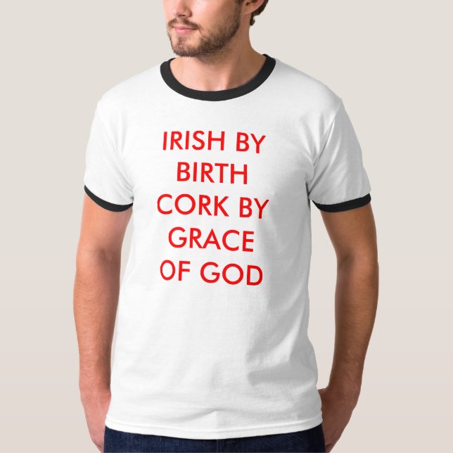 CAMISETA IRLANDÉS POR EL CORCHO DEL NACIMIENTO DE DIOS DE (Anverso)